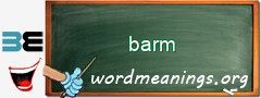 WordMeaning blackboard for barm